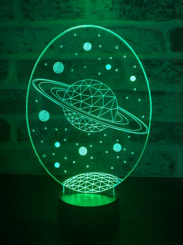 3D Galaxy Saturn Night Light