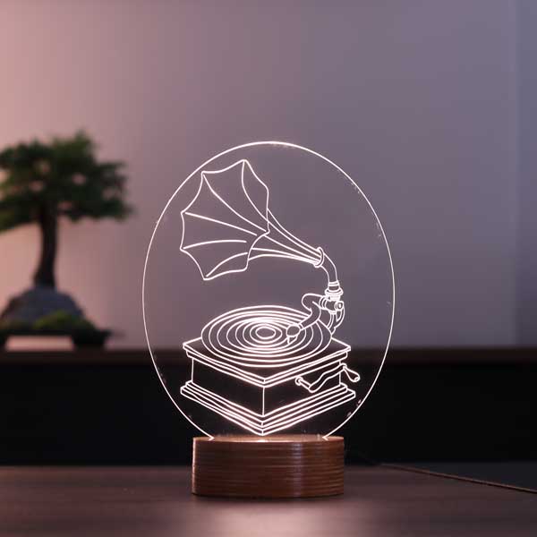 3-D Gramophone LED Night Light