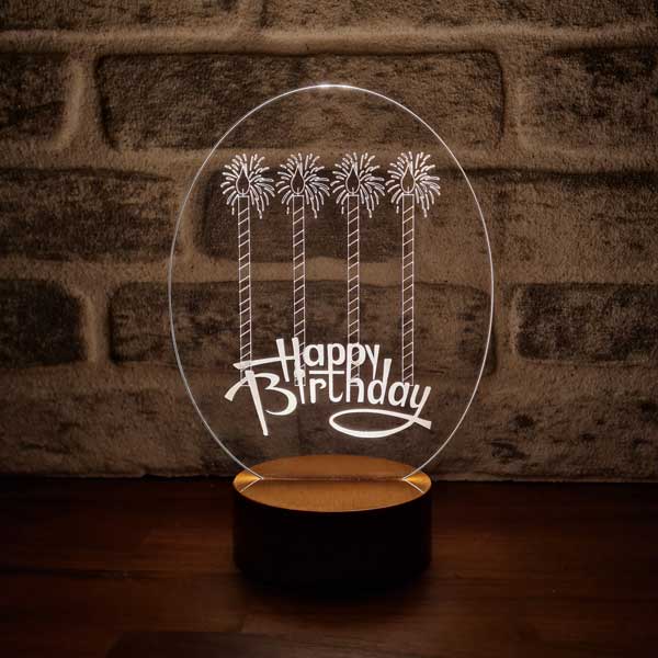Happy Birthday Figürlü Dekoratif Hediye Led Masa Lambası | BYLAMP