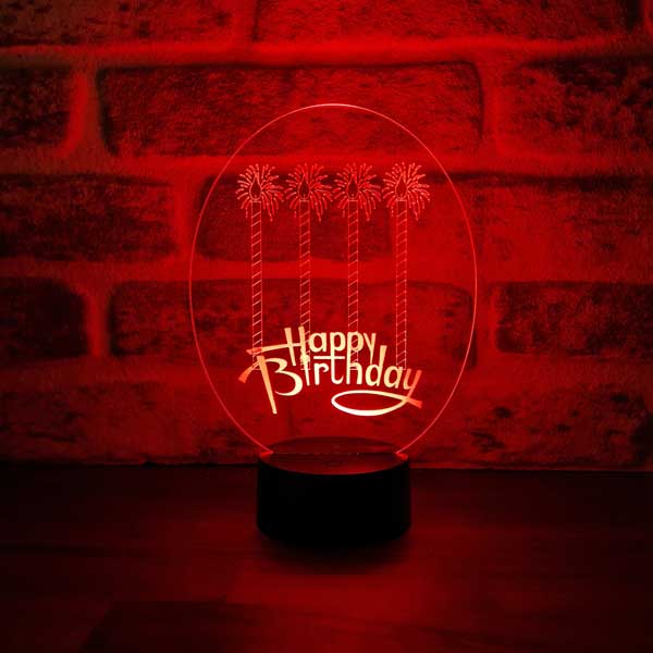 Happy Birthday Figürlü Dekoratif Hediye Led Masa Lambası | BYLAMP