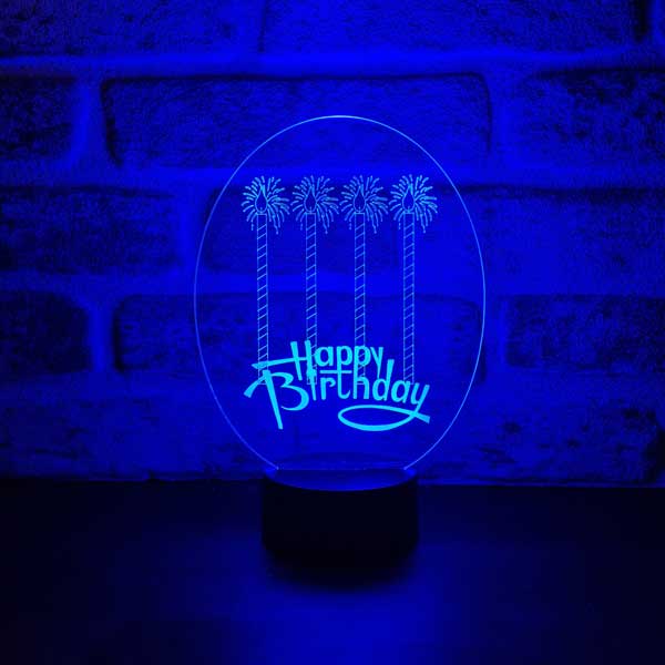 Happy Birthday Figürlü Dekoratif Hediye Led Masa Lambası | BYLAMP