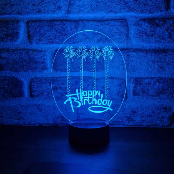 Happy Birthday Figürlü Dekoratif Hediye Led Masa Lambası | BYLAMP