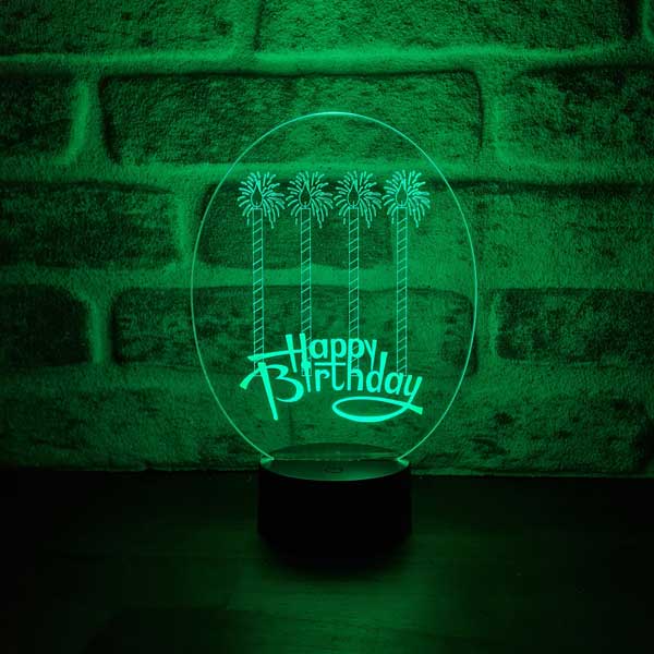 Happy Birthday Figürlü Dekoratif Hediye Led Masa Lambası | BYLAMP