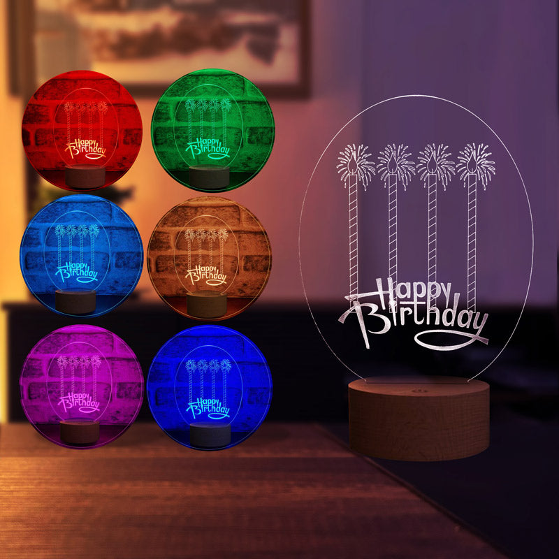 3D HAPPY Birthday Gift Night Light