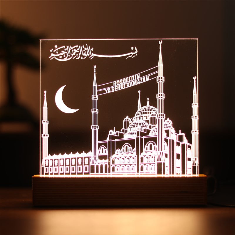 Willkommen entweder entweder die LED-Lampe der Stadt Ramadan