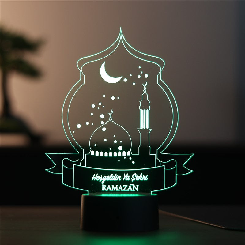 مرحبا يا شهر رمضان ليد مصباح الطاولة