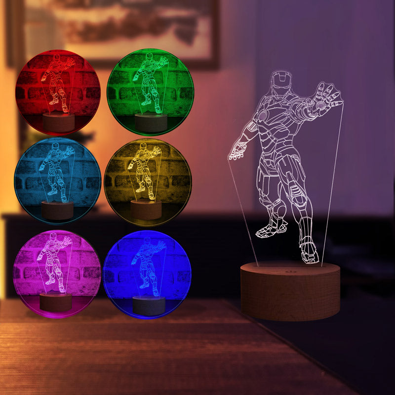 Iron Man Stance Figured Decorative Gift Led Table Lamp | BYLAMP