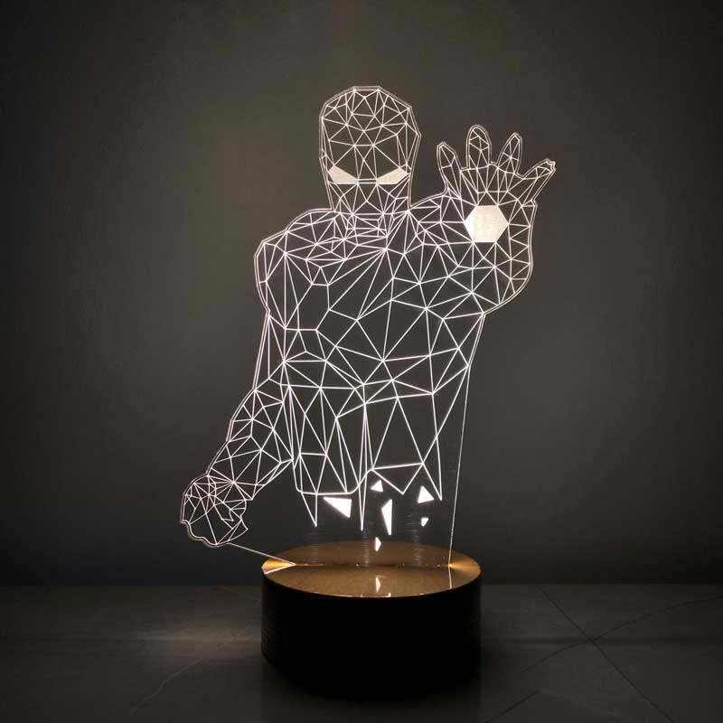 Lámpara de lecho de hierro tridimensional
