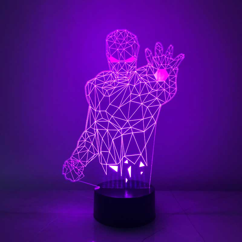 3D-Eisen-Mann-LED-Lampe