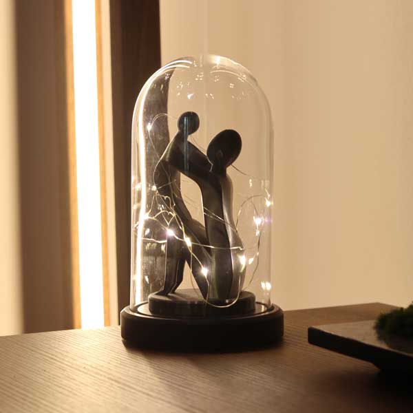 Lighted Bell Jar Mother's Day Lamp