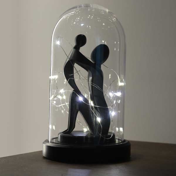 Lighted Bell Jar Mother's Day Lamp