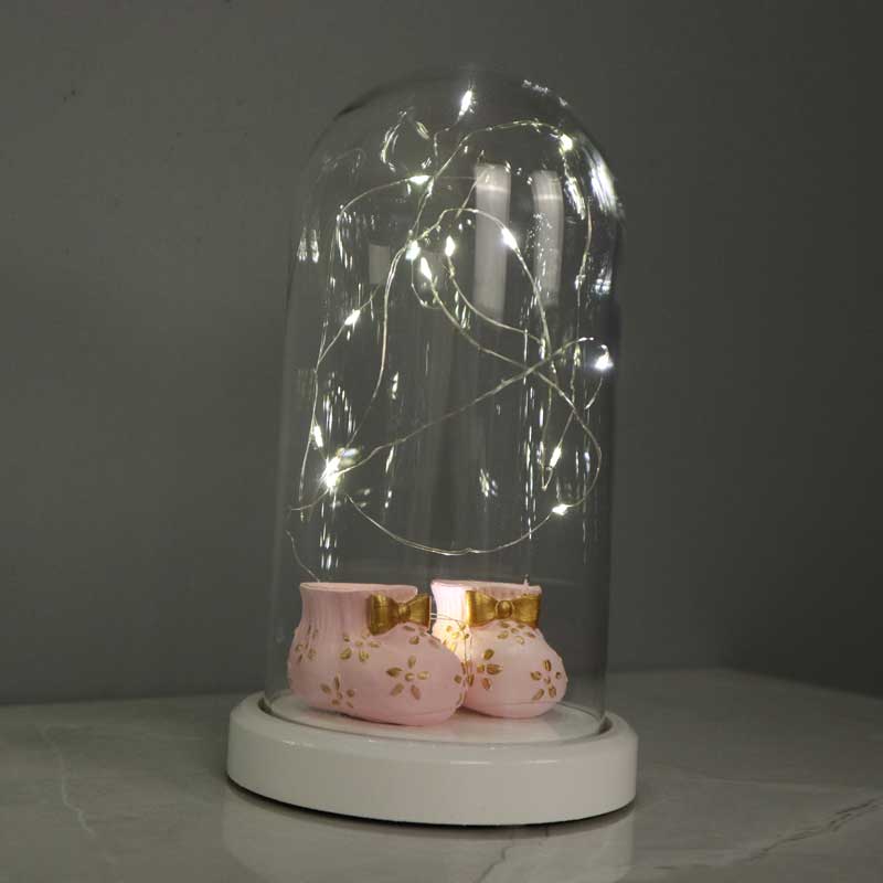 Luces de vidrio iluminadas Fanus Pink Baby Path Figured Lamp