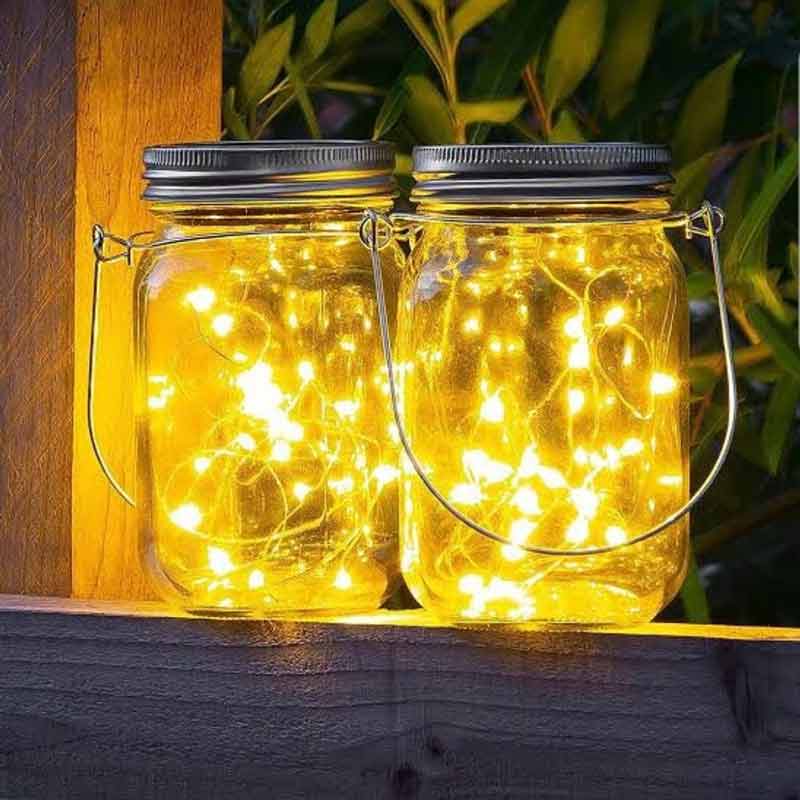 Light fairy jar lamp