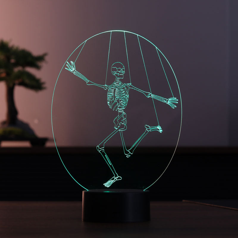 Lámpara de mesa con led esqueleto