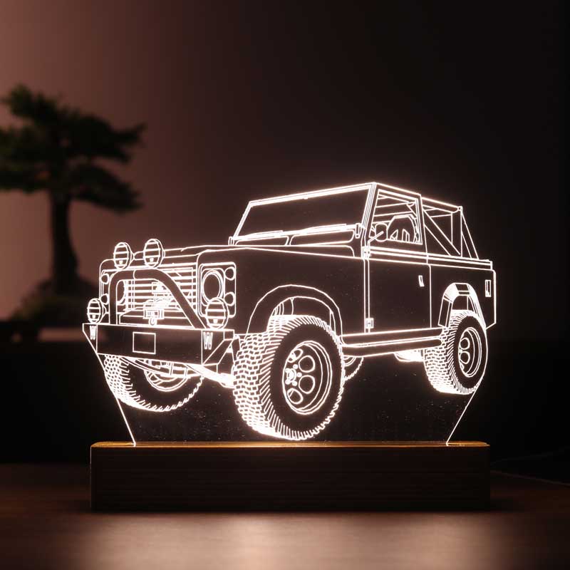 3-d Land Rover LED-Lampe