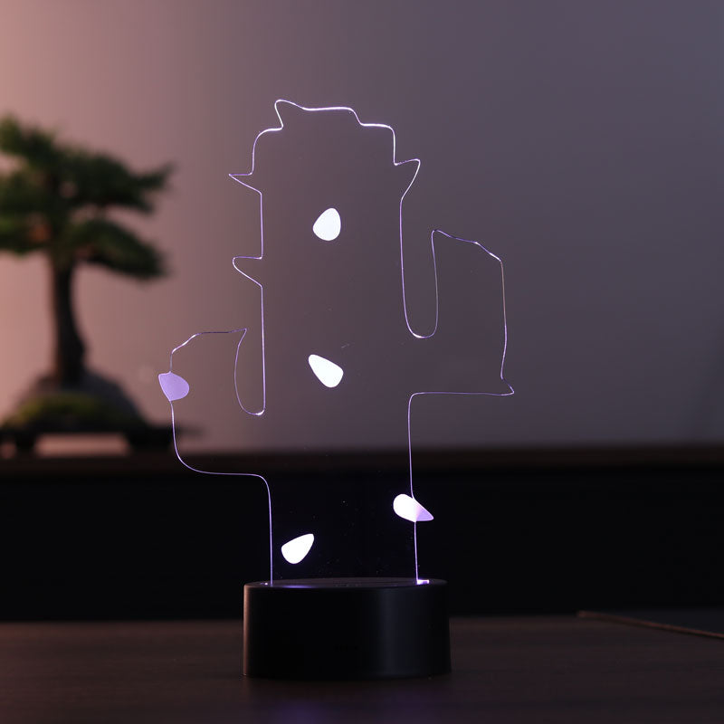 3D Cactus Led Night Light