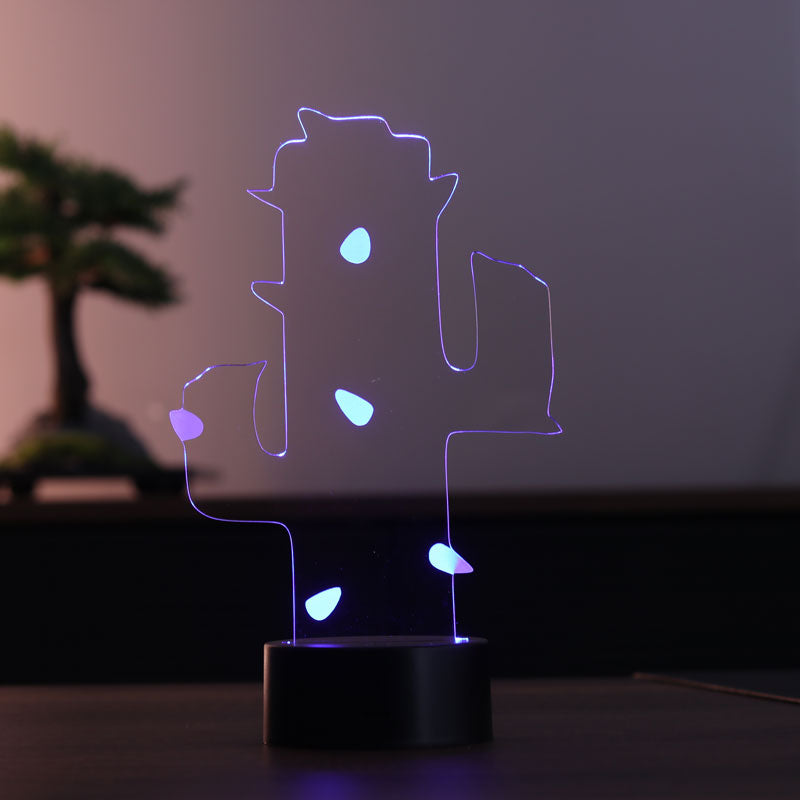 3D Cactus Led Night Light