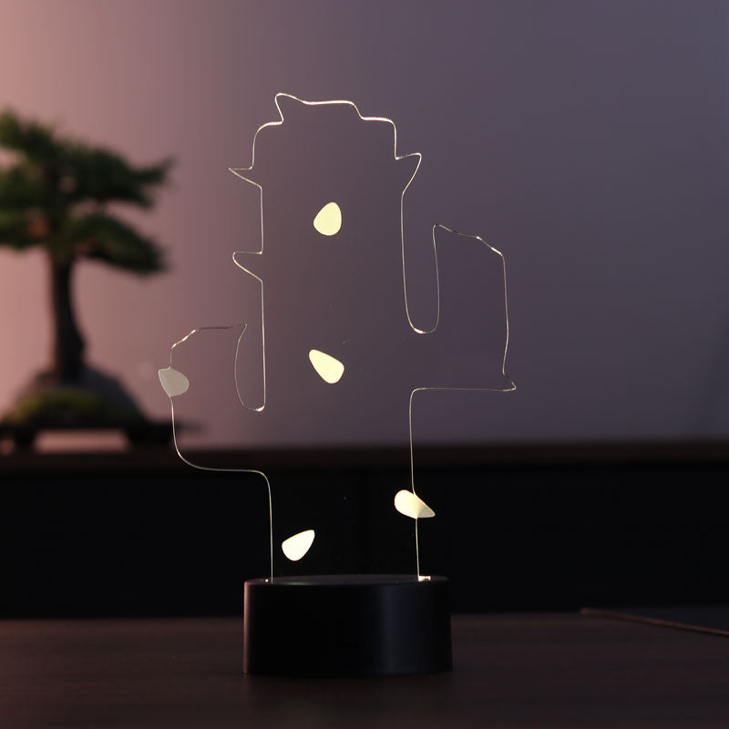 3D Cactus Led Night Light