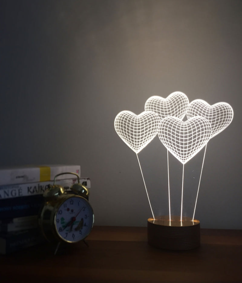 3D-Herz-Ballon-Nachtlicht