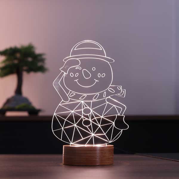 3D Snowman Led Table Lamp