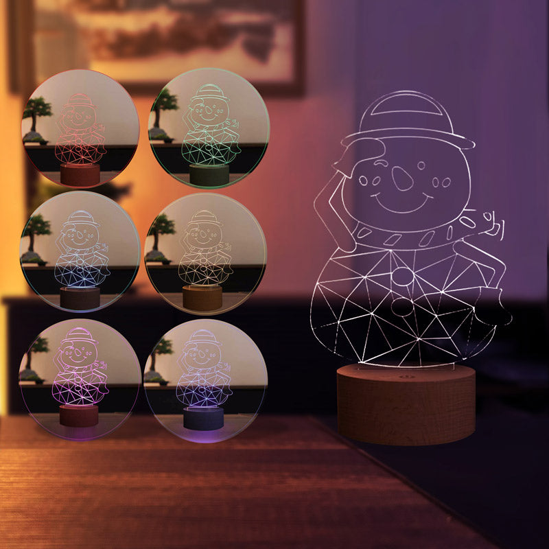 3D Snowman Led Table Lamp