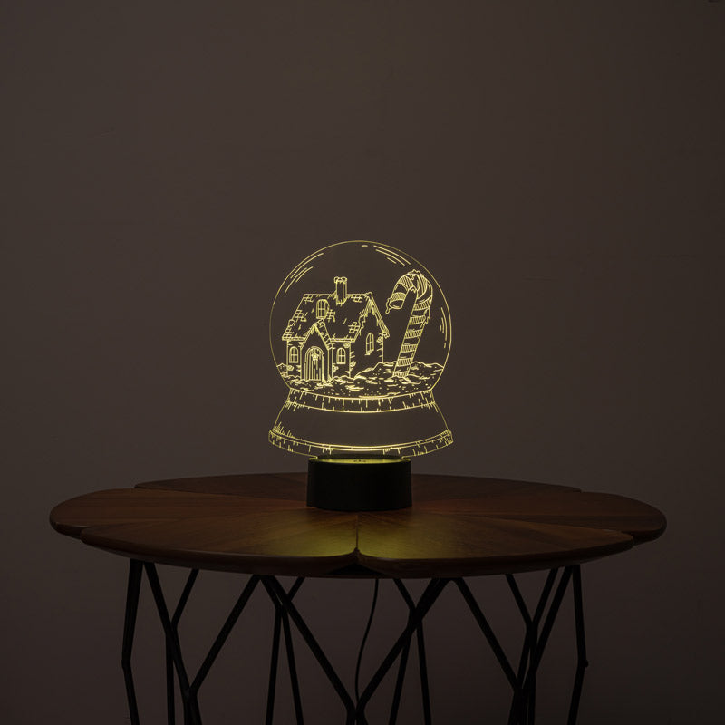 Kış Masalı Figürlü Dekoratif Hediye Led Masa Lambası | BYLAMP