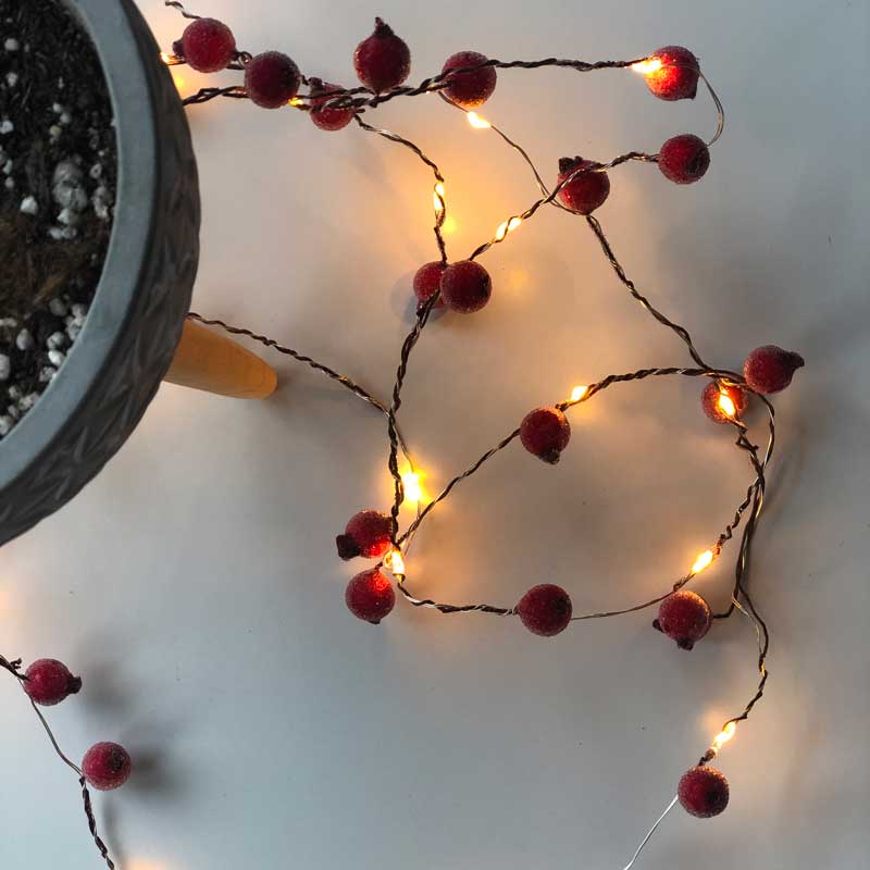 Spruce ornament light wires