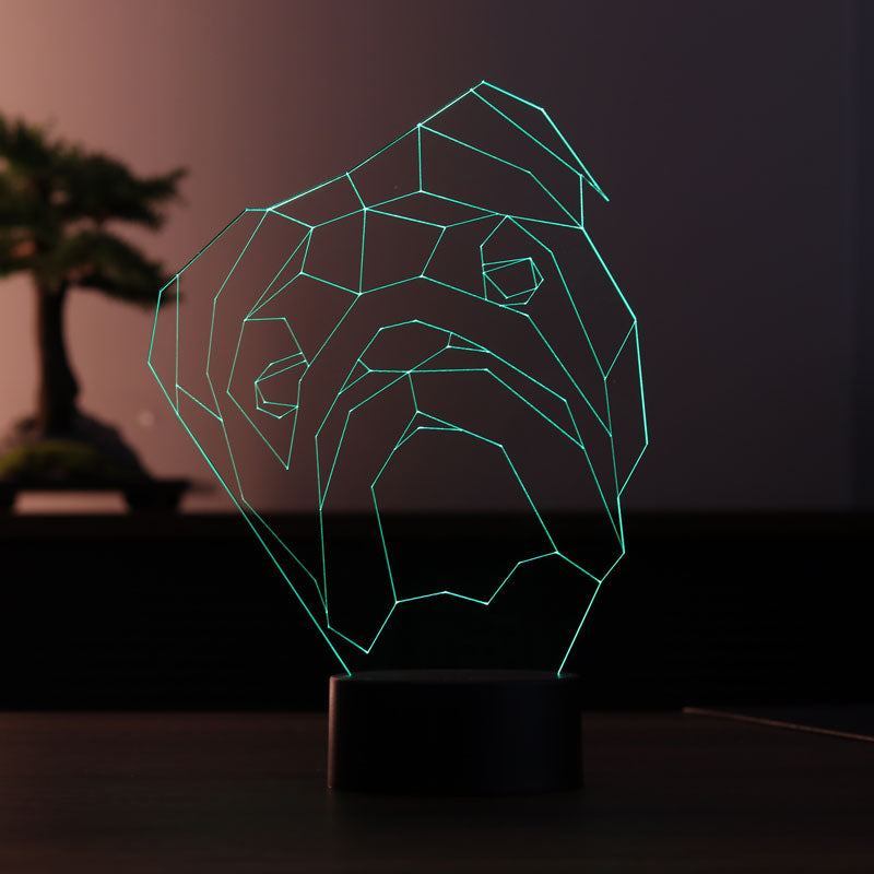 Luz nocturna led perro 3D