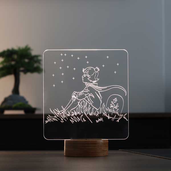 Küçük Prens ve Yıldızlar Figürlü Dekoratif Hediye Led Masa Lambası | BYLAMP
