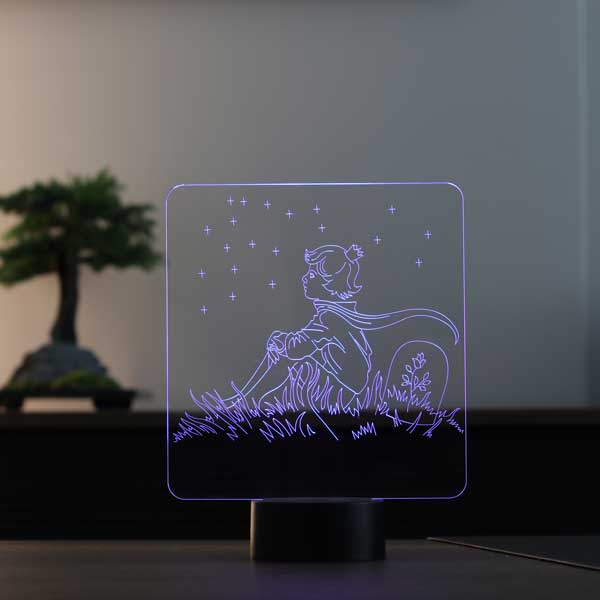 Kleine Prinz- und Sterne-LED-Tischlampe