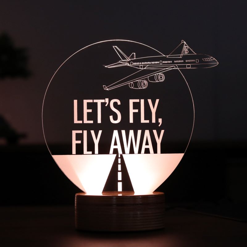 Let's Fly Figürlü Dekoratif Hediye Led Masa Lambası | BYLAMP