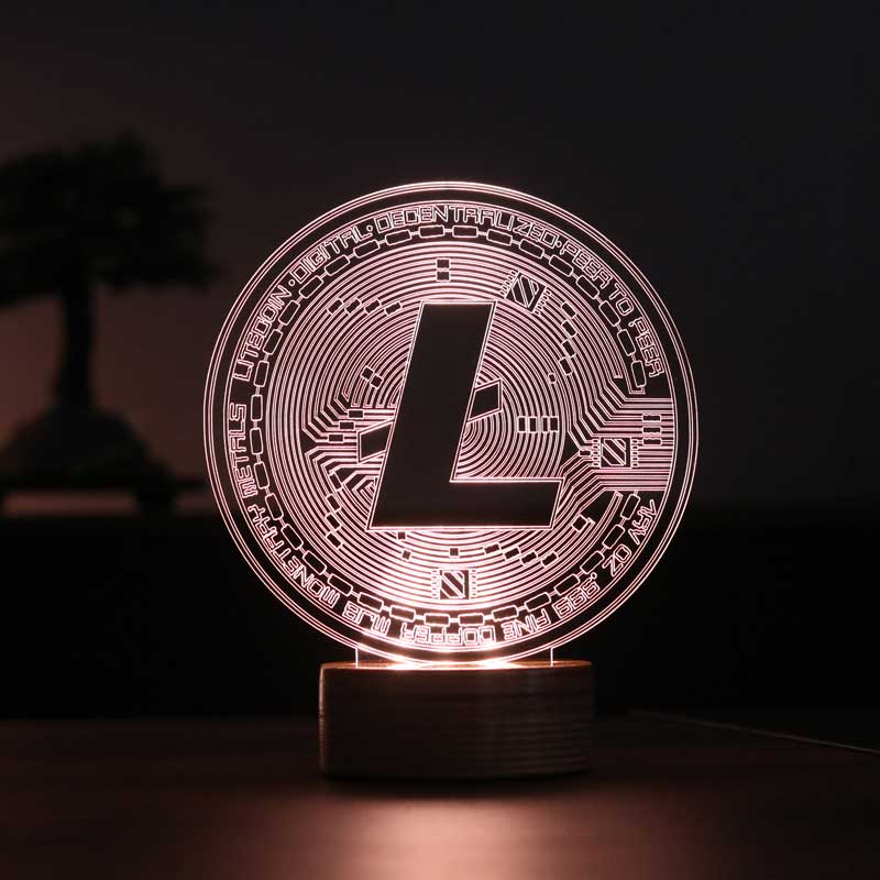 Litecoin Figured Decorative Gift Led Table Lamp | BYLAMP