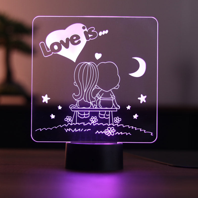 Love Is Figured Decorative Gift Led Table Lamp | BYLAMP