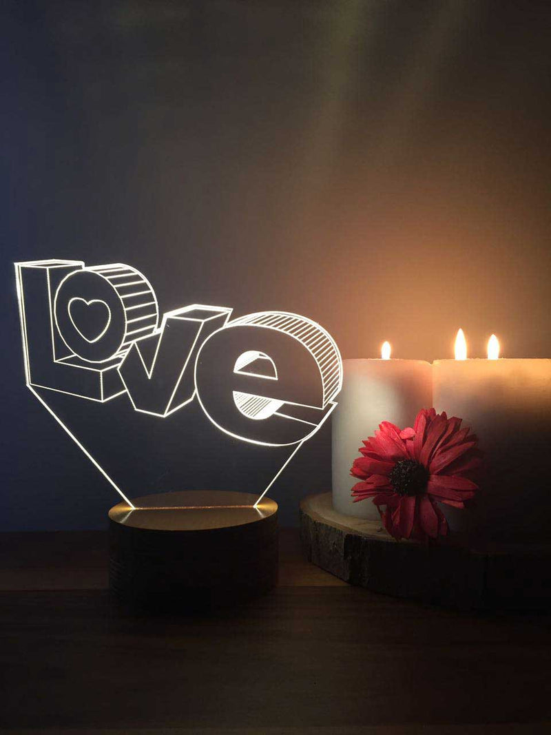 3D Love Led Lamp