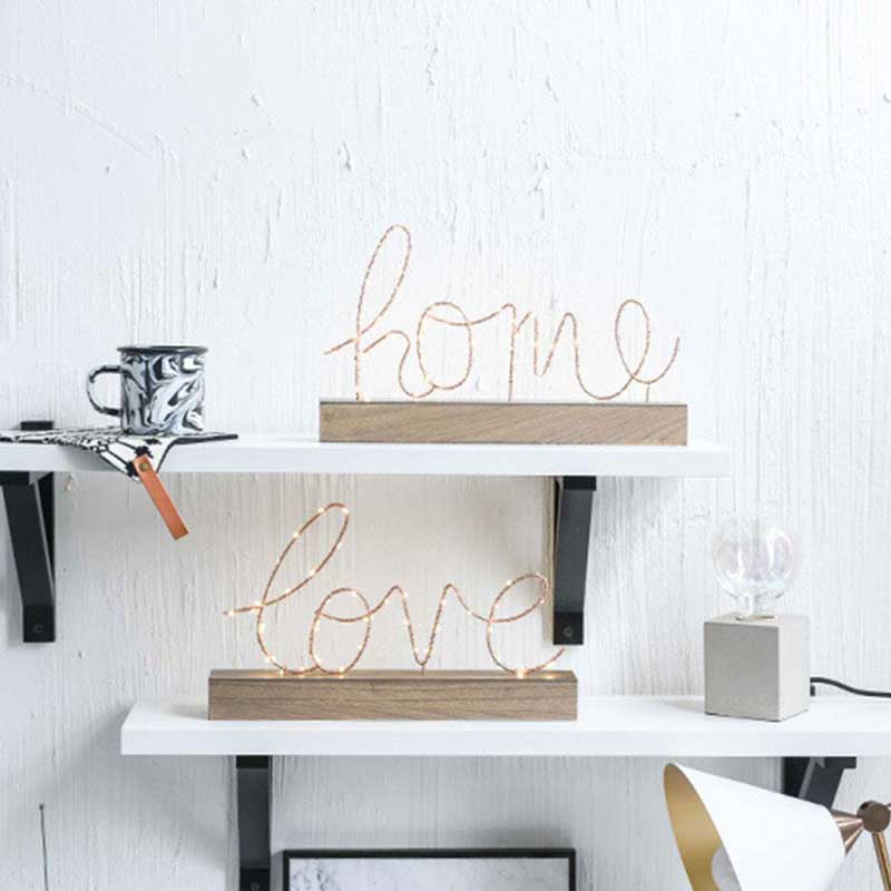 Love Light Wire Table Lamp