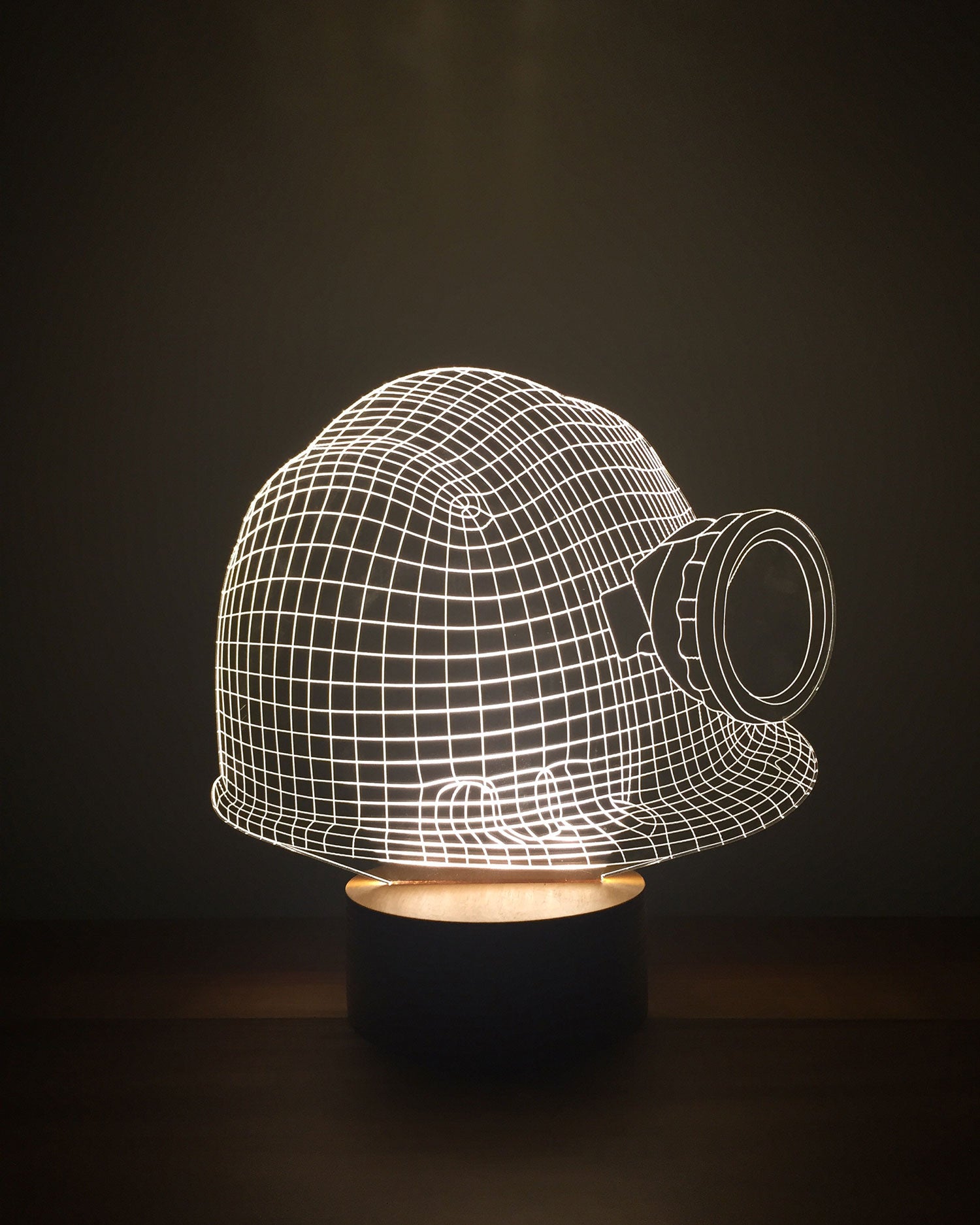 3D Miner Bareti Led Lamp