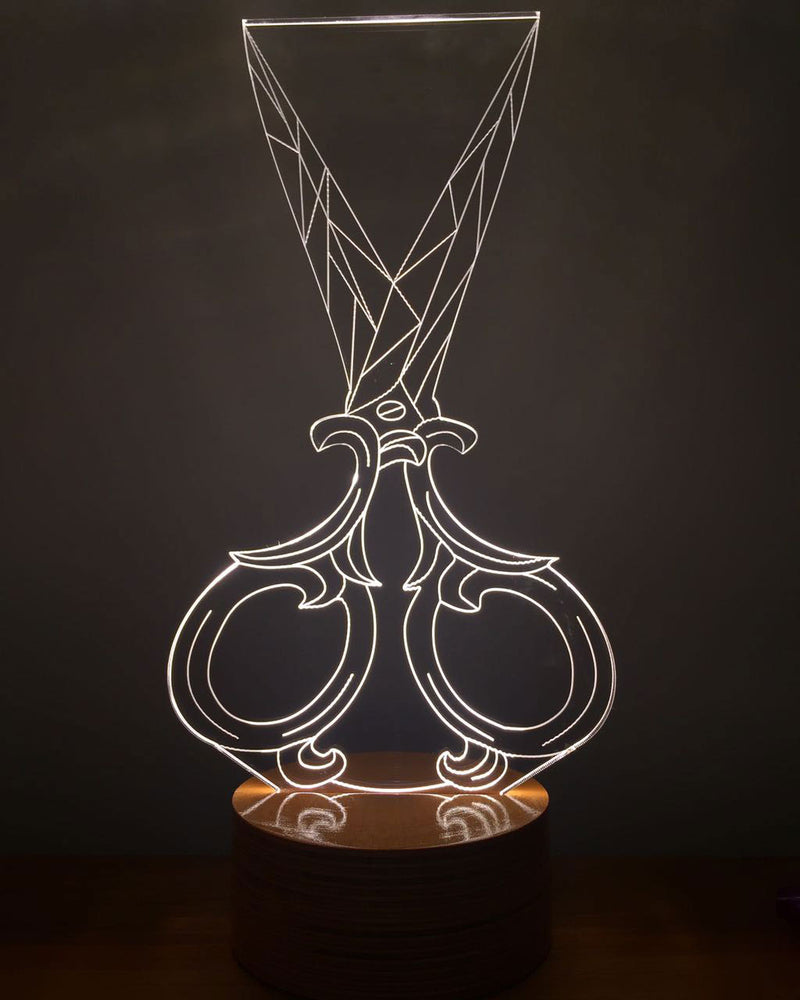 Makas Figürlü Dekoratif Hediye Led Masa Lambası | BYLAMP