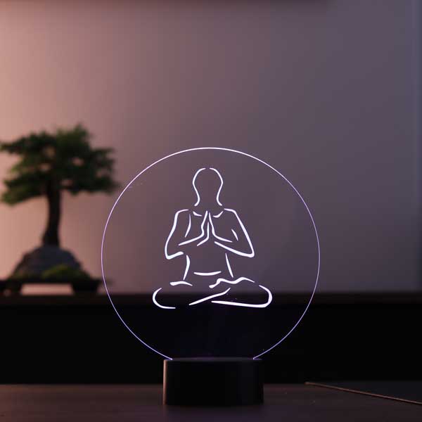 Meditasyon Figürlü Dekoratif Hediye Led Masa Lambası | BYLAMP