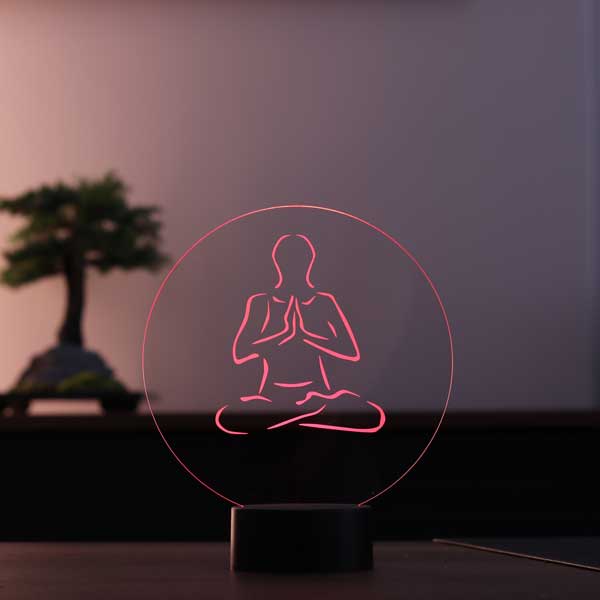 Meditasyon Figürlü Dekoratif Hediye Led Masa Lambası | BYLAMP