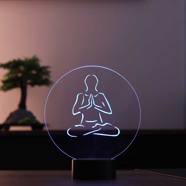 Meditasyon Figürlü Dekoratif Hediye Led Masa Lambası | BYLAMP