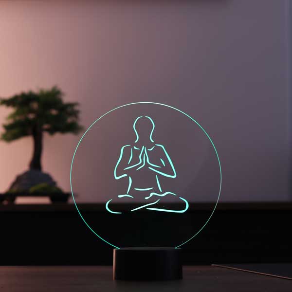 Meditasyon Figürlü Dekoratif Hediye Led Masa Lambası | BYLAMP