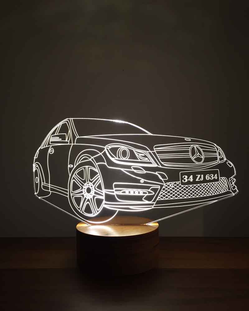 3D Mercedes Led Lámpara de Mesa