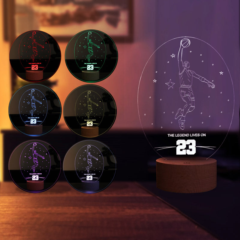 3-D Michael Jordan LED Lamp