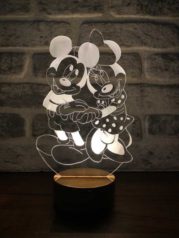 Mickey and Minnie Mouse Lamp
