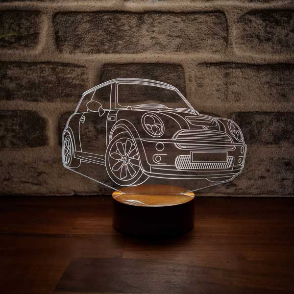 Mini Cooper Figürlü Dekoratif Hediye Led Masa Lambası | BYLAMP