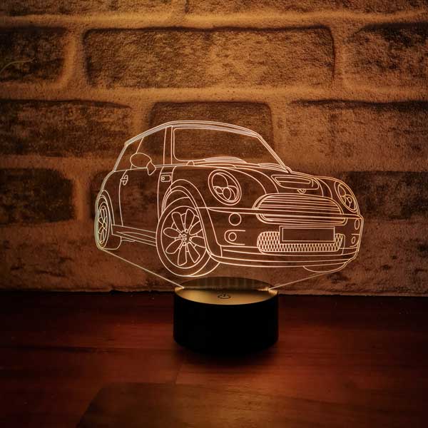 Mini Cooper Figürlü Dekoratif Hediye Led Masa Lambası | BYLAMP