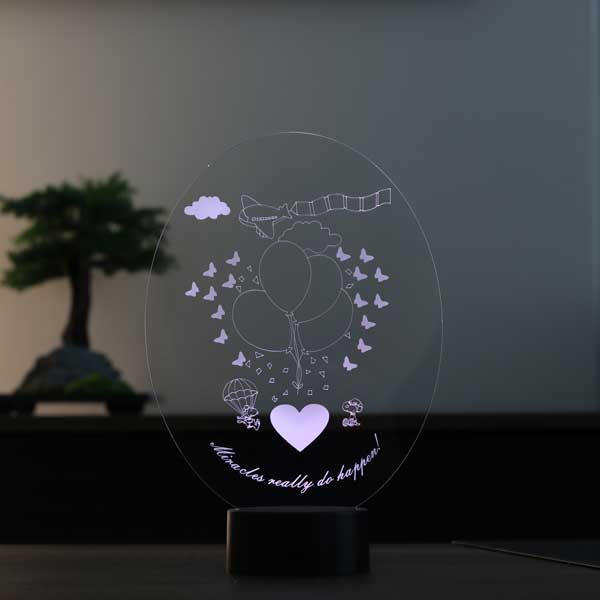 3-D Happiness LED Table Lamp
