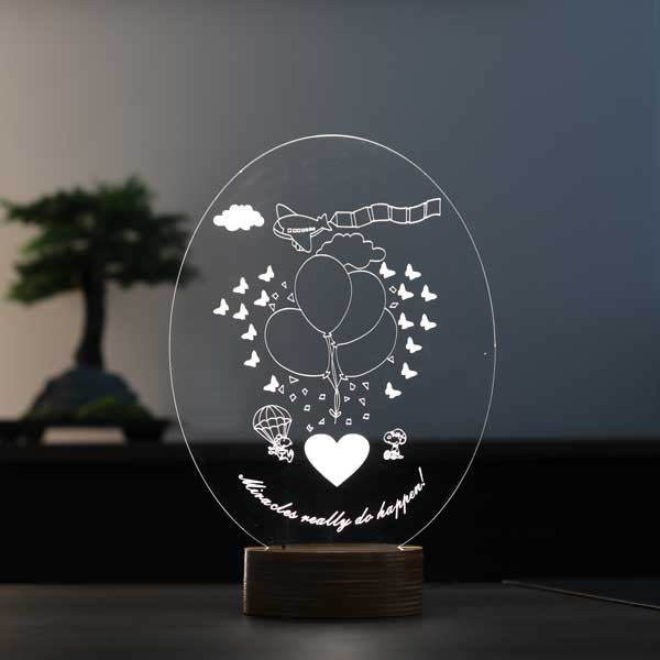 3-D Happiness LED Table Lamp