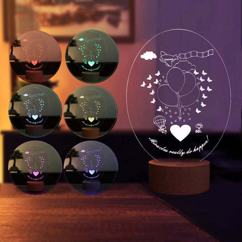 3-D Happiness LED Table Lamp