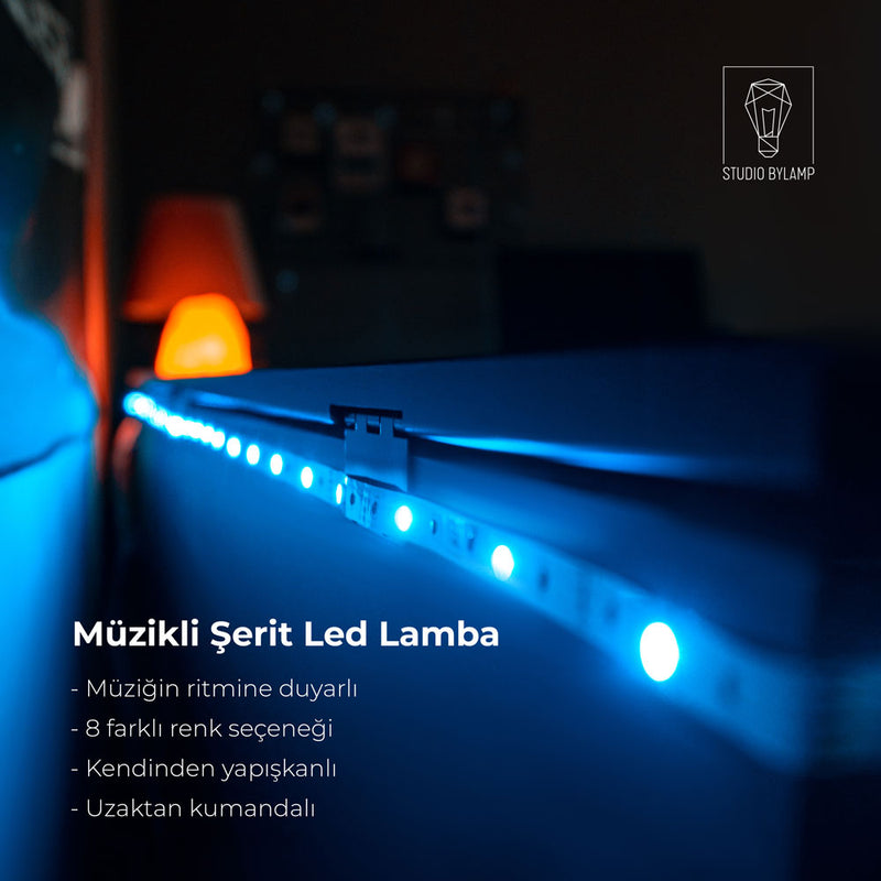 Müziğe Duyarlı Ritimle Uyumlu ve Aydınlatma Efektli Şerit LED